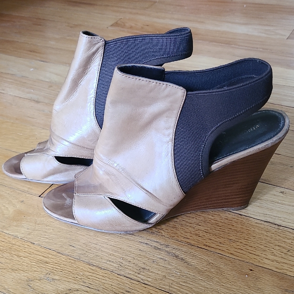 Vince Camuto Wedge Leather Sandals 8